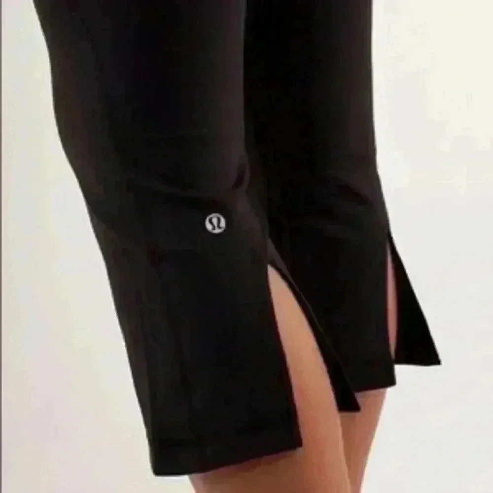 Lululemon Split Calf Solid Black Leggings - image 5